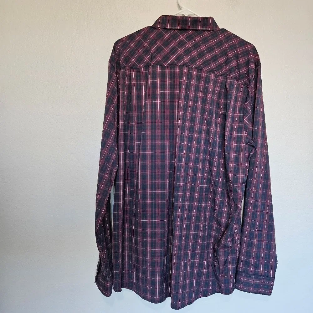 NWOT Travis Mathew | Plaid Long Sleeve Button Front Top, Mens XXL - Picture 5 of 7